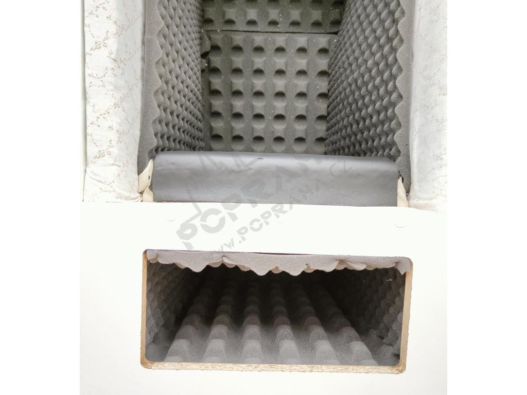 Antihlukový box – výstup teplého vzduchu