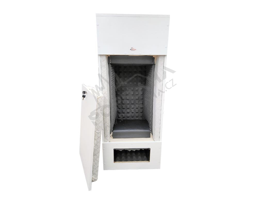 Antihlukový box – boční pohled
