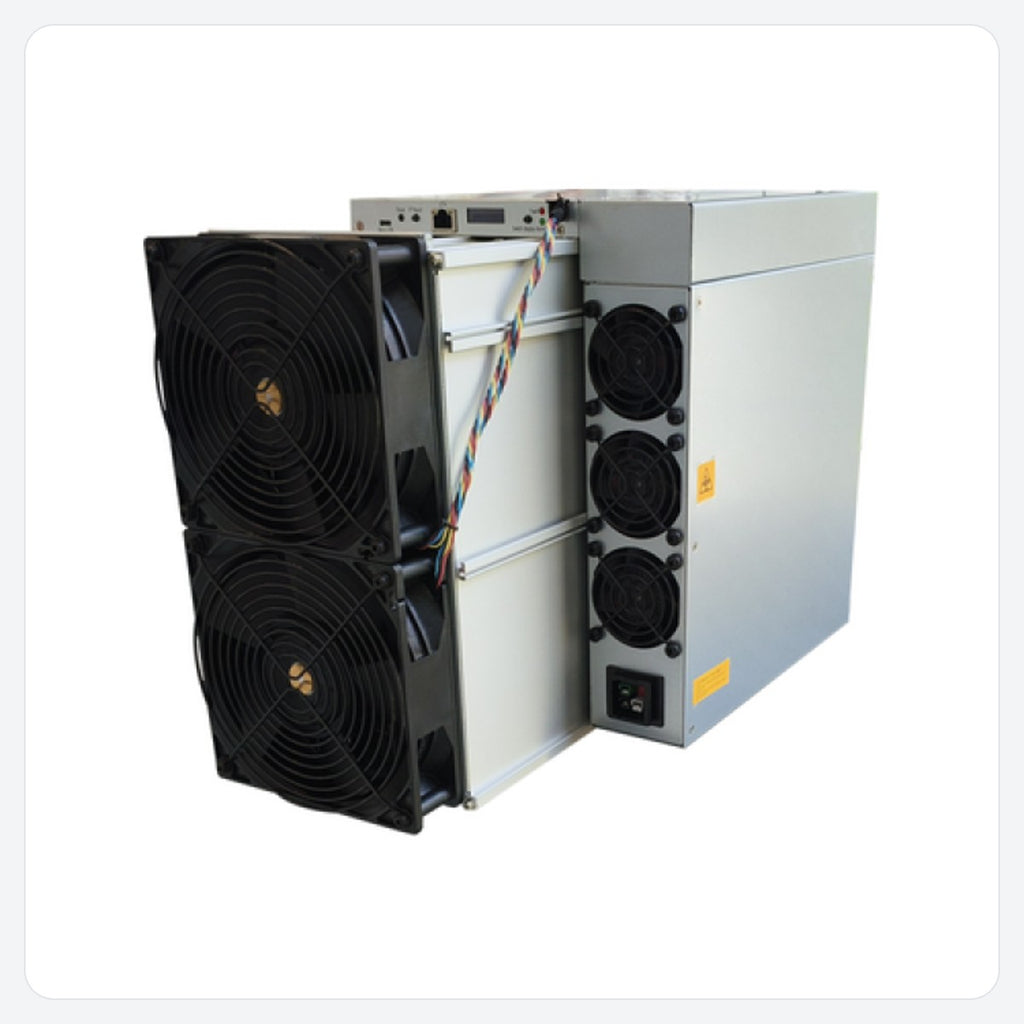 Antminer S23 – air-cooled ASIC miner, angled front view