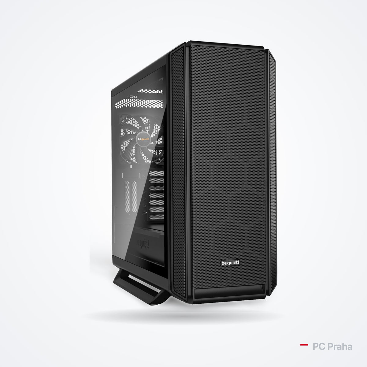 Herné a pracovné PC Ryzen 9 9950X3D + RTX 5070 Ti 16 GB – skriňa be quiet! Silent Base 802 Window (čierna), oficiálna fotografia výrobcu skrine