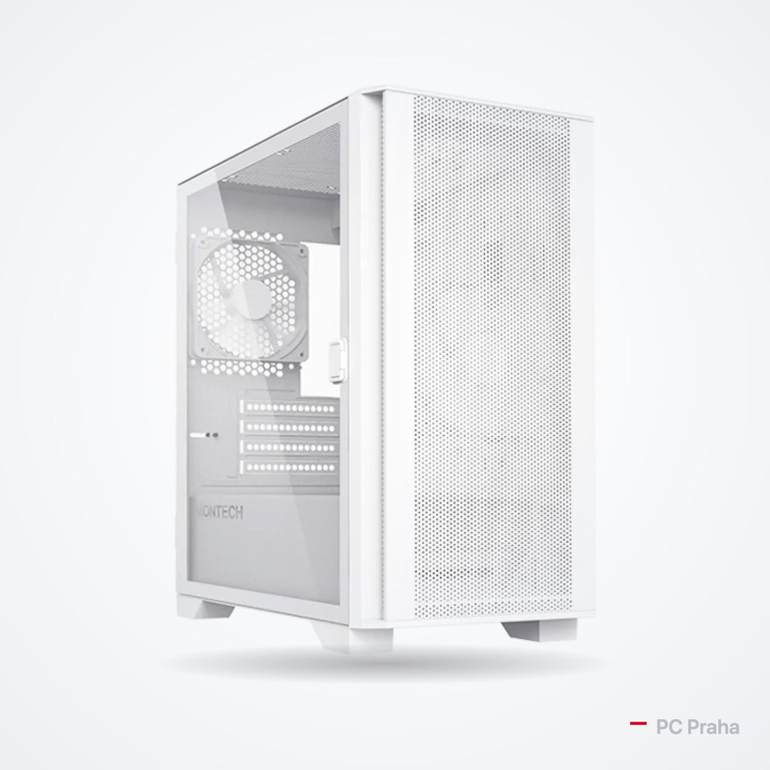 Gaming PC White Ryzen 5 5600 + Arc B580 12 GB – Montech AIR 100 LITE case (white), official photo from the case manufacturer