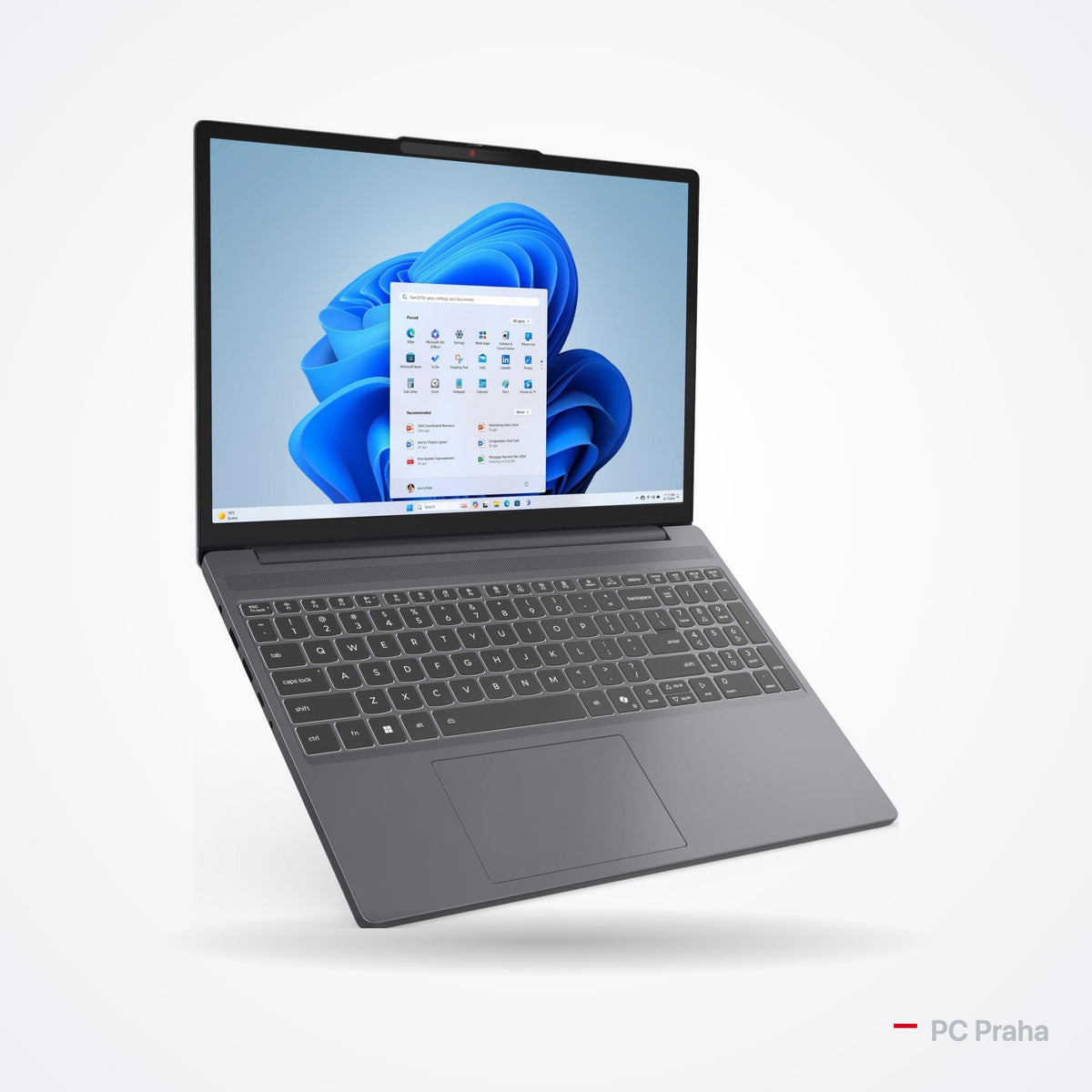Lenovo IdeaPad Slim 3 15IRH10 Luna Grey – oficiální foto výrobce, pohled zepředu