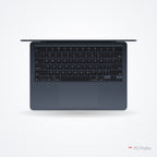 MacBook Air 13" polnočný – oficiálna fotografia Apple, pohľad zhora na klávesnicu