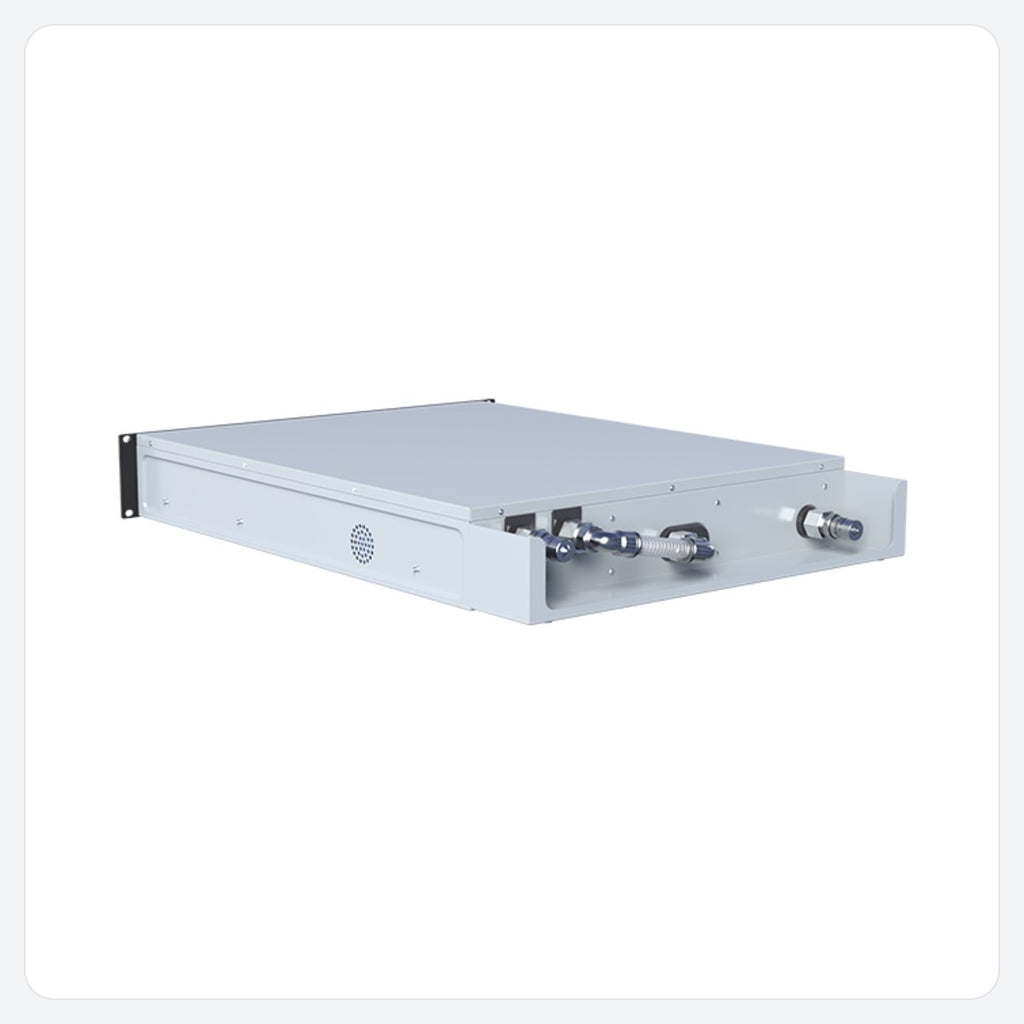 Bitdeer SealMiner A4 Ultra Hyd – rack-mount hydro miner, angled view