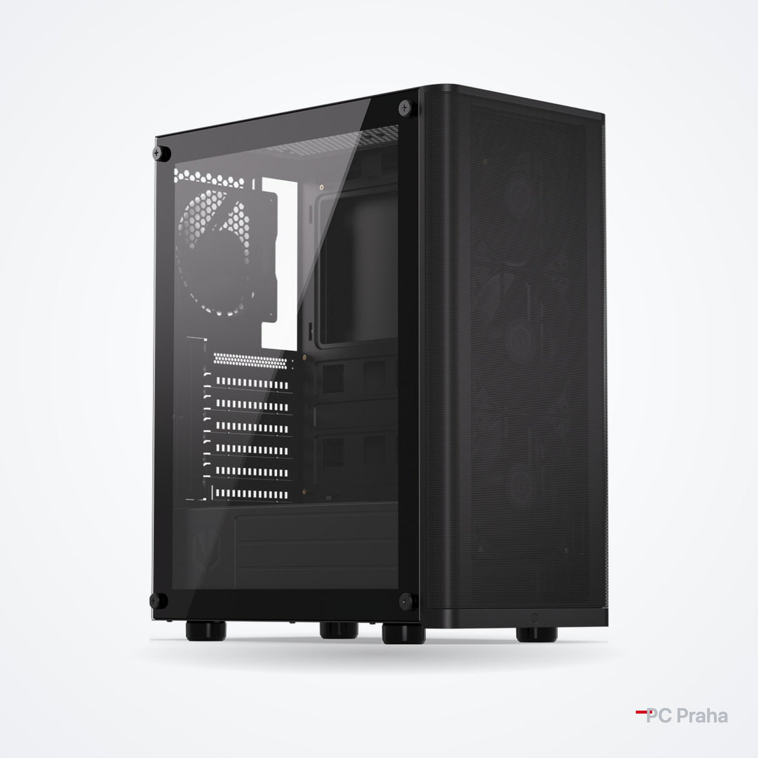 Gaming PC Ryzen 5 5500 + RTX 3050 6 GB – Endorfy Ventum 200 Air case (black), official photo from the case manufacturer
