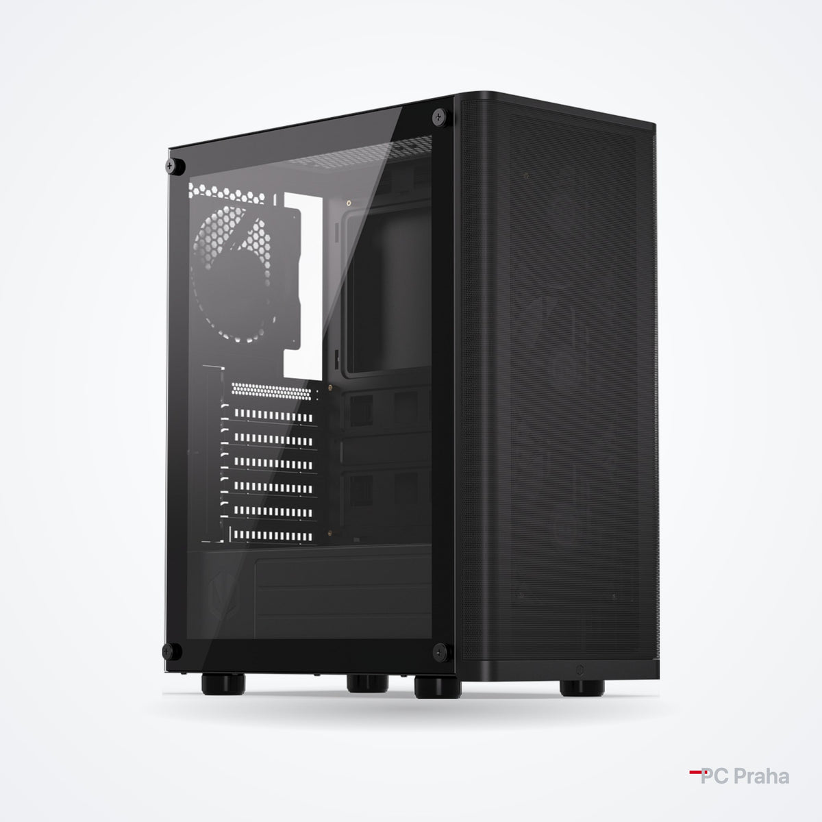 Herní PC Ryzen 5 5500 + RTX 3050 6 GB – skříň Endorfy Ventum 200 Air (černá), oficiální foto výrobce skříně