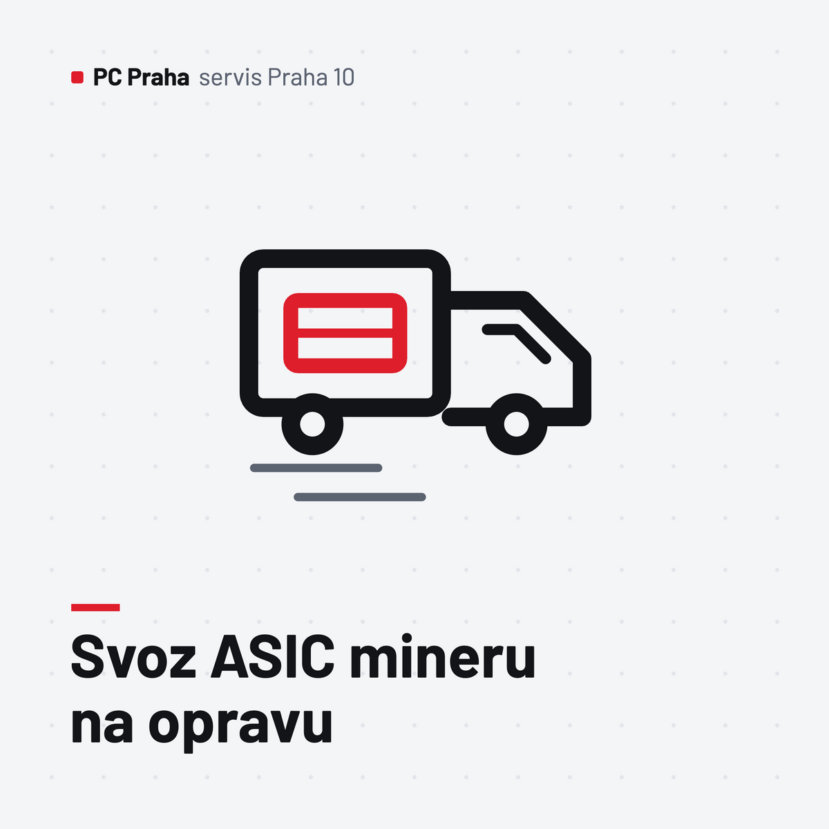 Abholung des ASIC-Miners zur Reparatur per Kurier in Tschechien – Service PC Praha, Prag 10