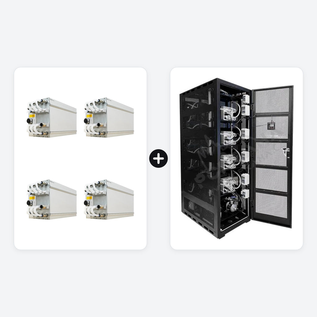 Mining set – 4× Antminer S21+ Hyd 395 TH/s + Bitmain ANTRACK V1 rack