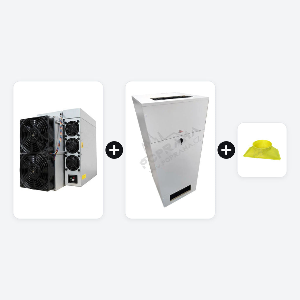Mining-Set – Antminer L9 16 GH/s + Schallschutzbox PC Praha 40 und Adapter