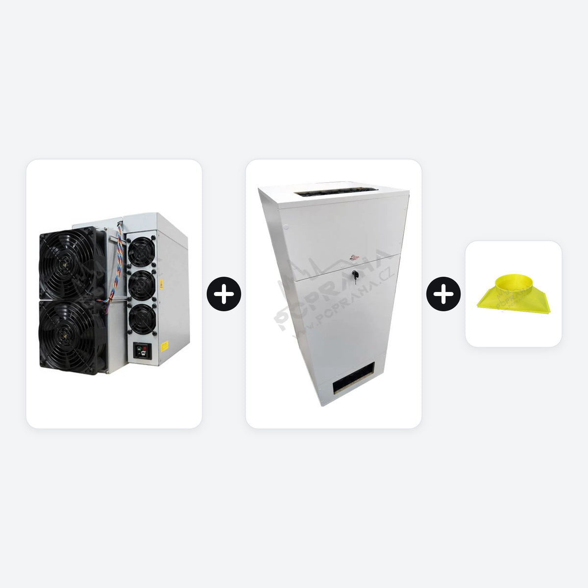 Mining set – Antminer L9 16 GH/s + PC Praha 40 soundproof box and adapter