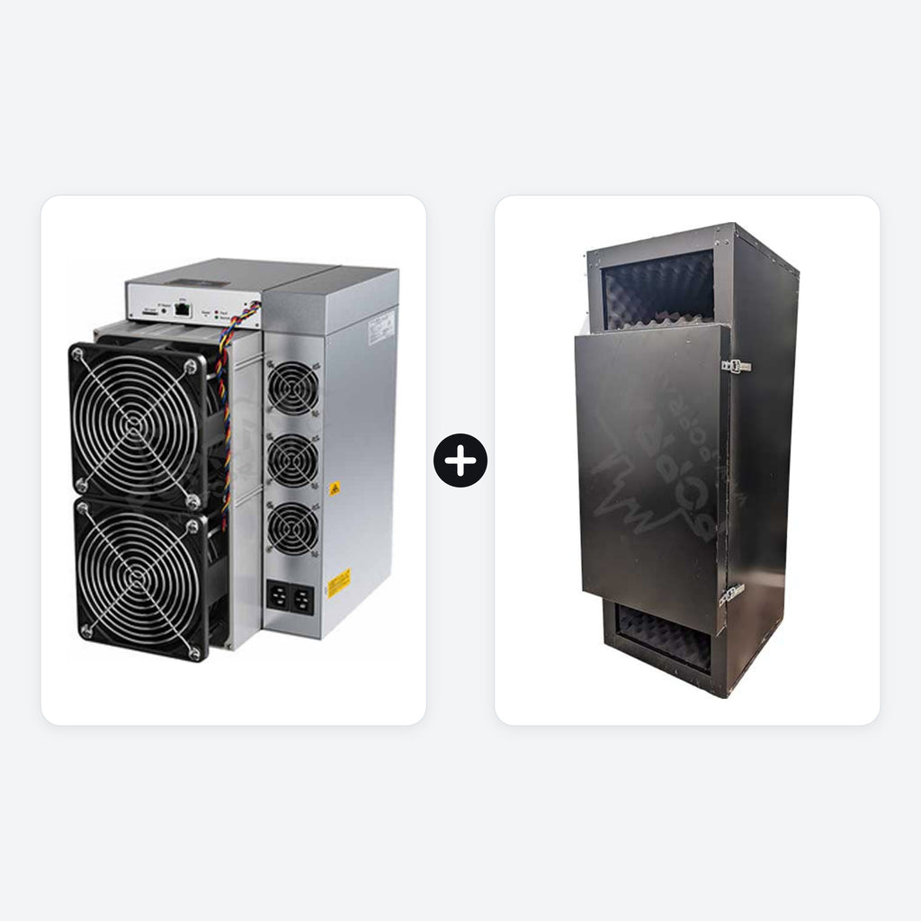 Mining-Set – Antminer S19k Pro 120 TH/s + Schallschutzbox PC Praha 55