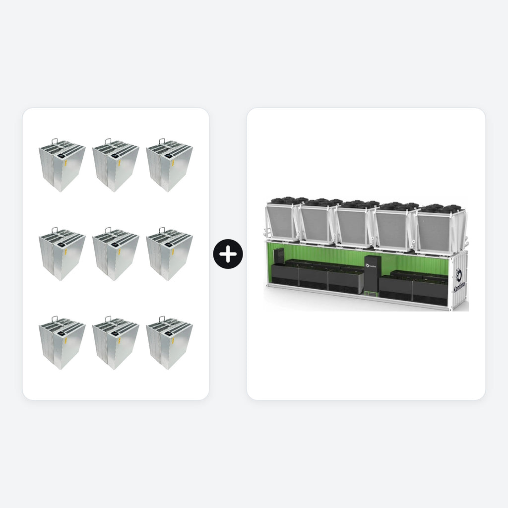 Mining-Set – Immersionscontainer 40 ft 1 MW + 200× Antminer S21 XP Imm