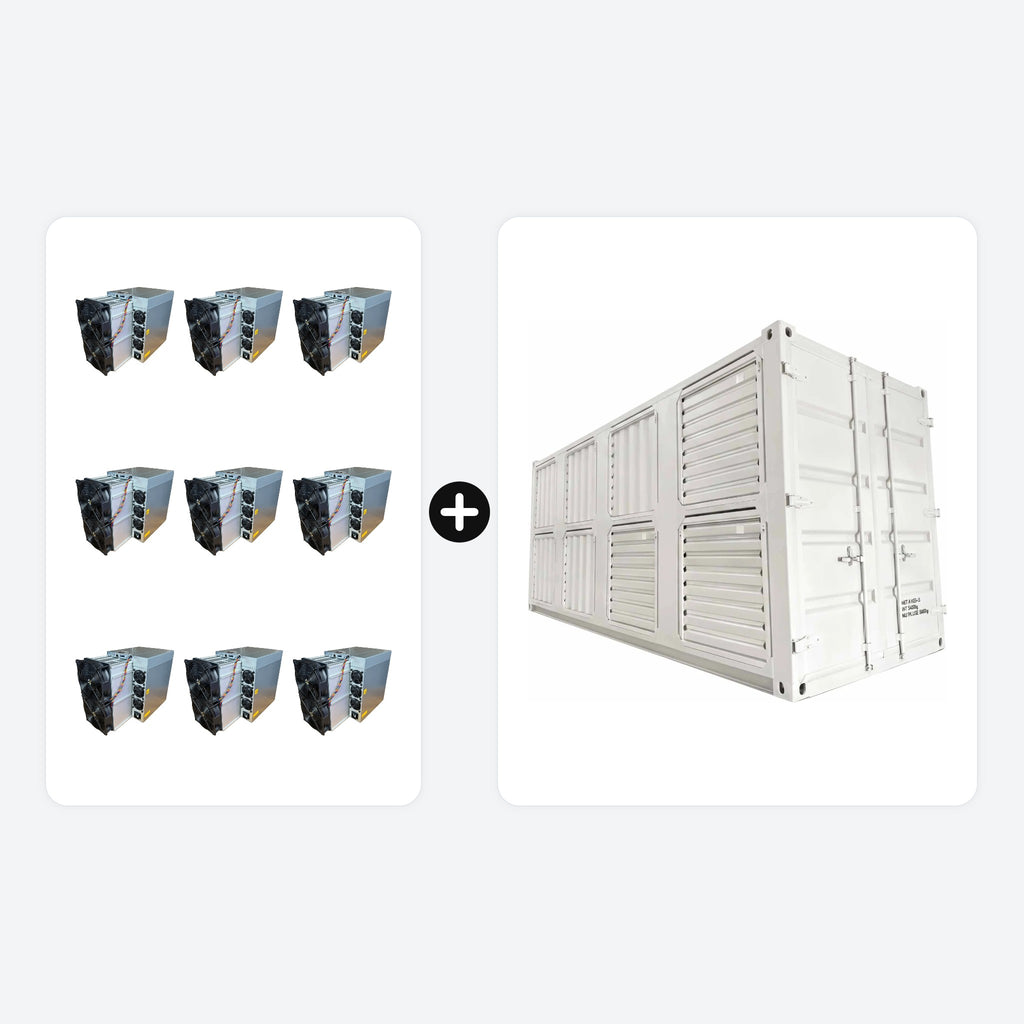 Těžební set – vzduchový kontejner 20 ft + 189× Antminer S21 XP