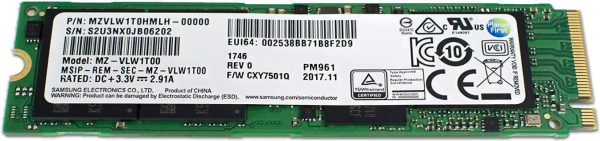 Samsung MZ-VLW1t00 NVMe PCIe 1tb SSD M.2