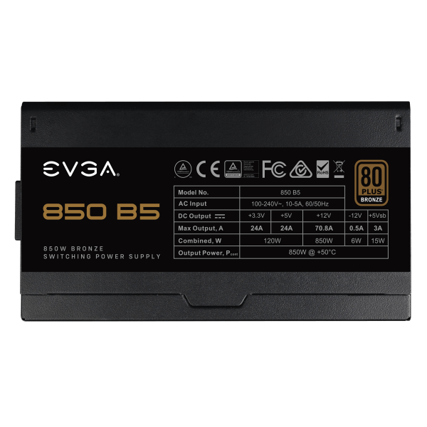 EVGA 850 B5 (80+ БРОНЗА)