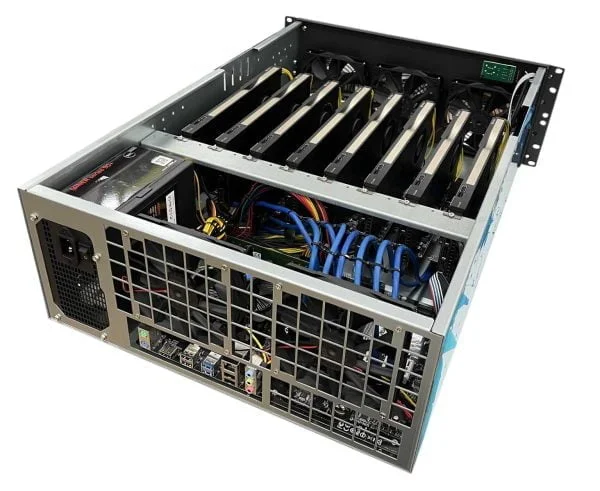 Boîtier serveur 4u pour rack 19″ 6/8/12 GPU