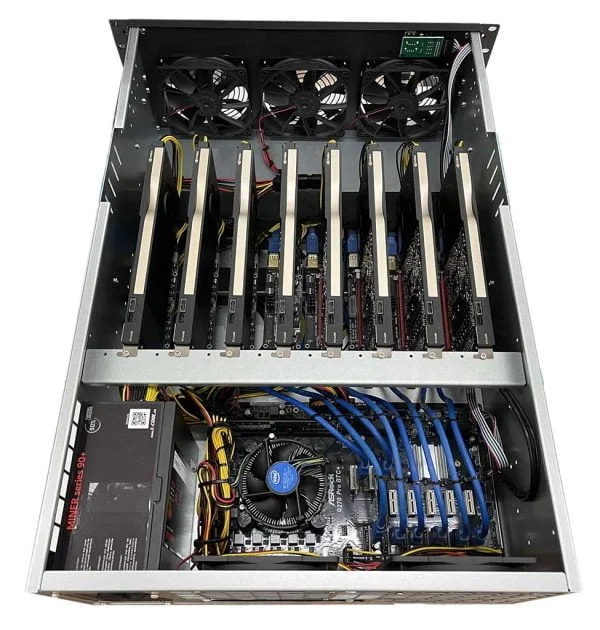 Machine minière 8x A4000 – 500 MH/s