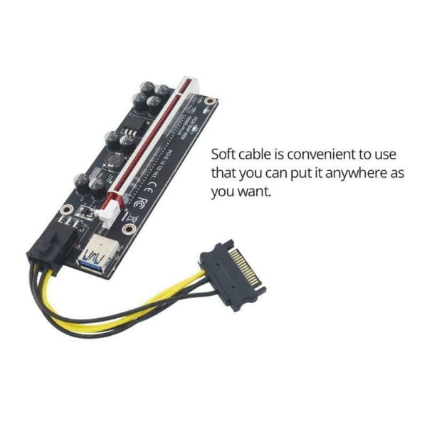 VER009S Plus Extension Riser Card PCI-E Riser Express 1X 16X USB3.0 Cable Mining