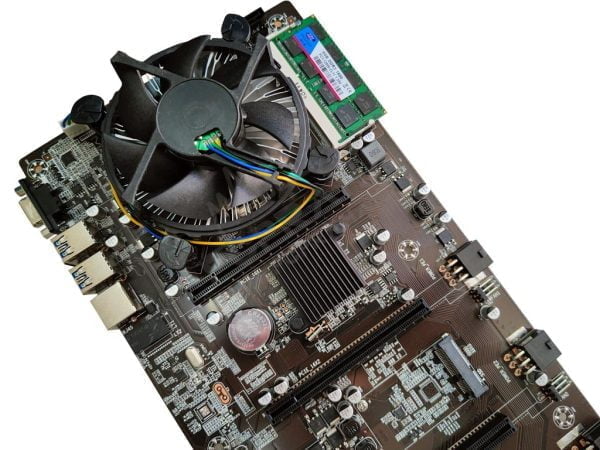 Mining deska ETH B85 V2.31 8x GPU 16x PCI-e + CPU s chladičem + DDR 8GB