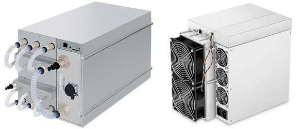 Bitmain Antminer S19 XP Hydro (pictured left) and Antminer S19 XP (pictured right).