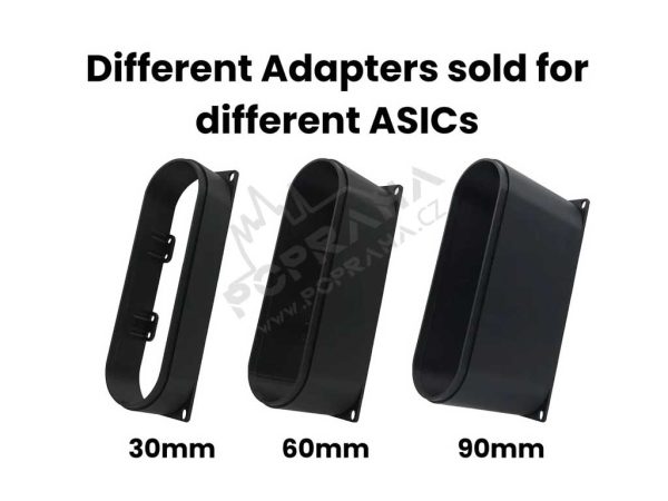 Antminer přední a zadní sada 10palcového redukce ventilátoru KS3 KS5 S21 KA3 D9 L7 S19 HS3 30/60/90mm